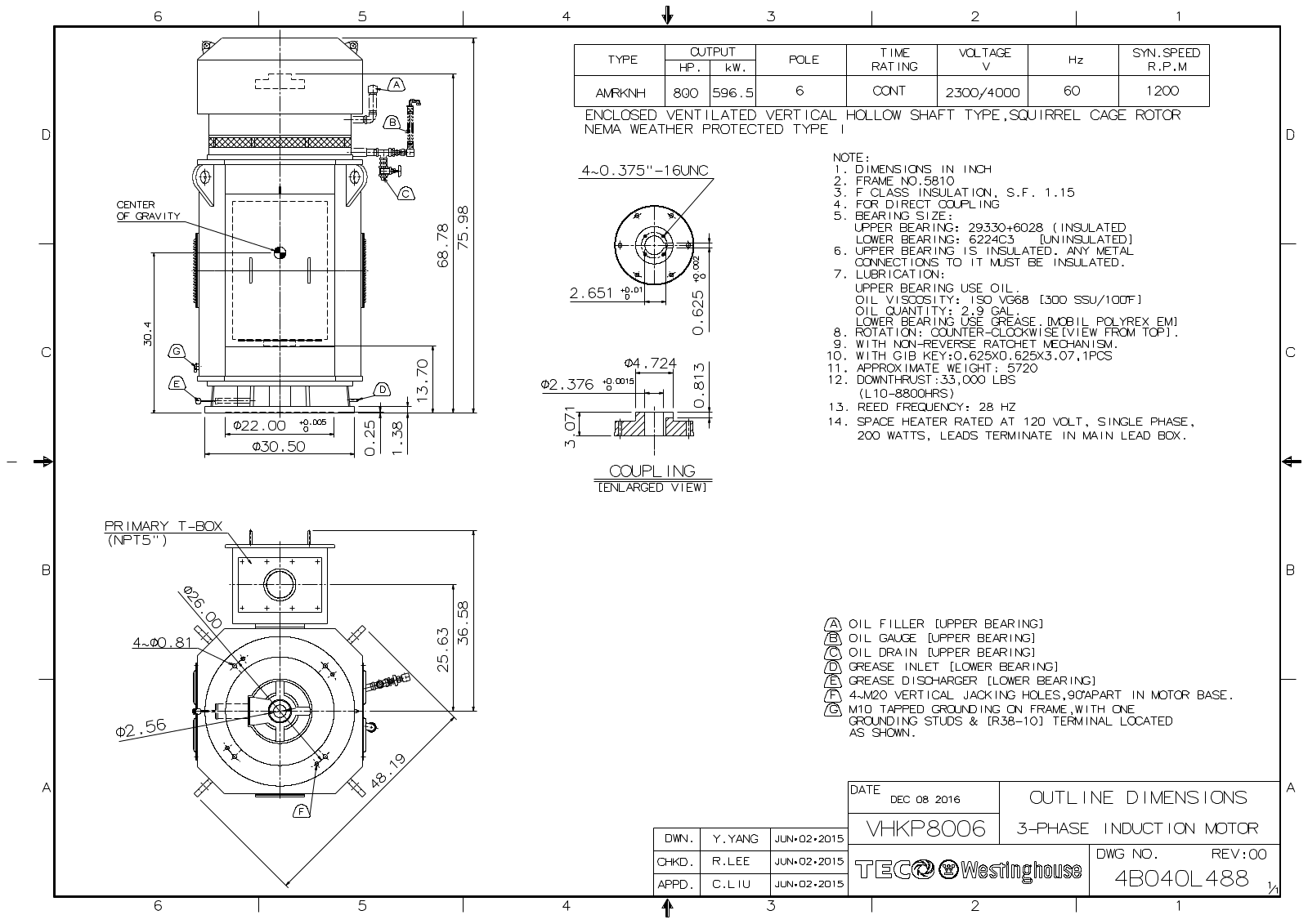 Teco VHKP8006 Reference Drawing