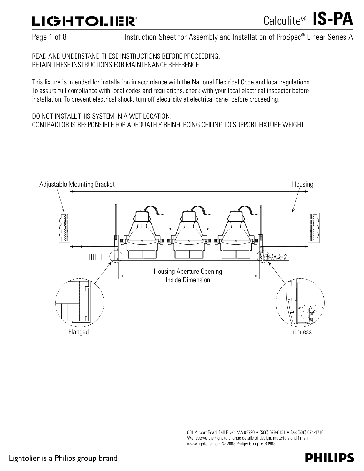 Lightolier IS-PA User Manual