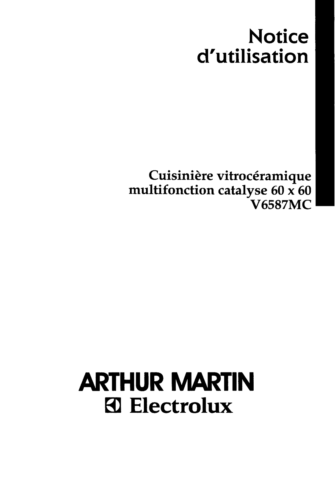 Arthur martin V6587MC User Manual