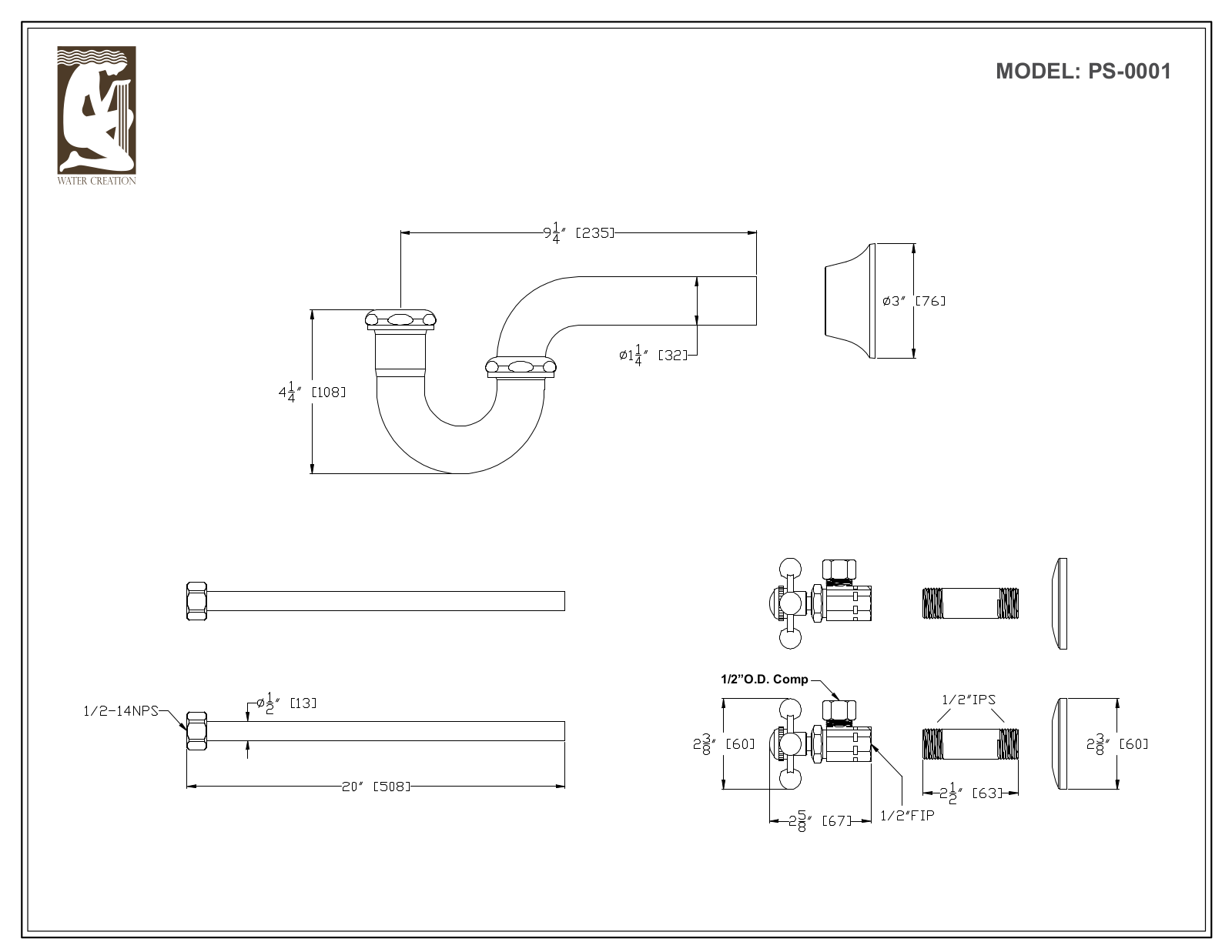 Water Creation EB60D0612, EB60D0512, EB60D0112, EB60D0509, EB60D0109 Specifications