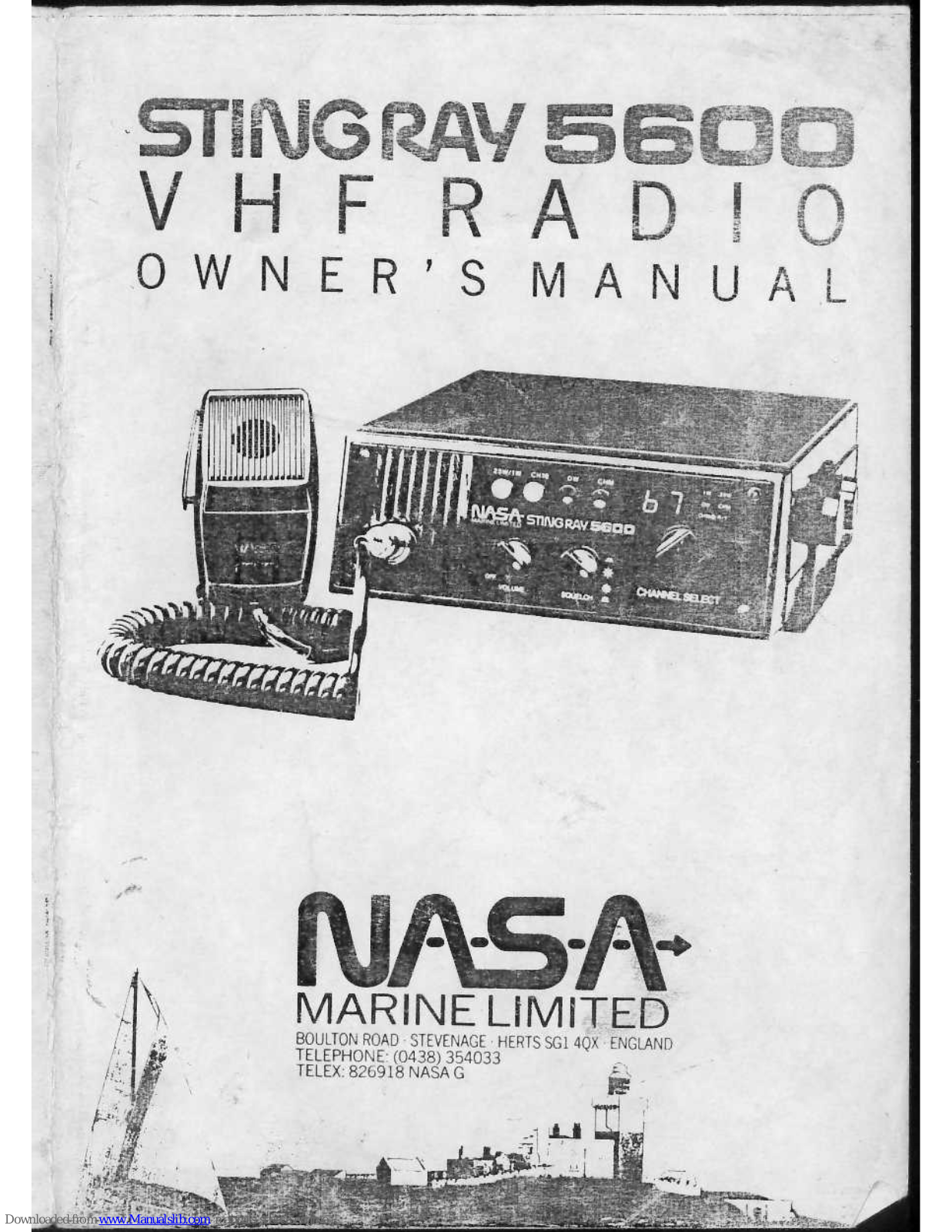 NASA Sting Ray 5600 Owner's Manual