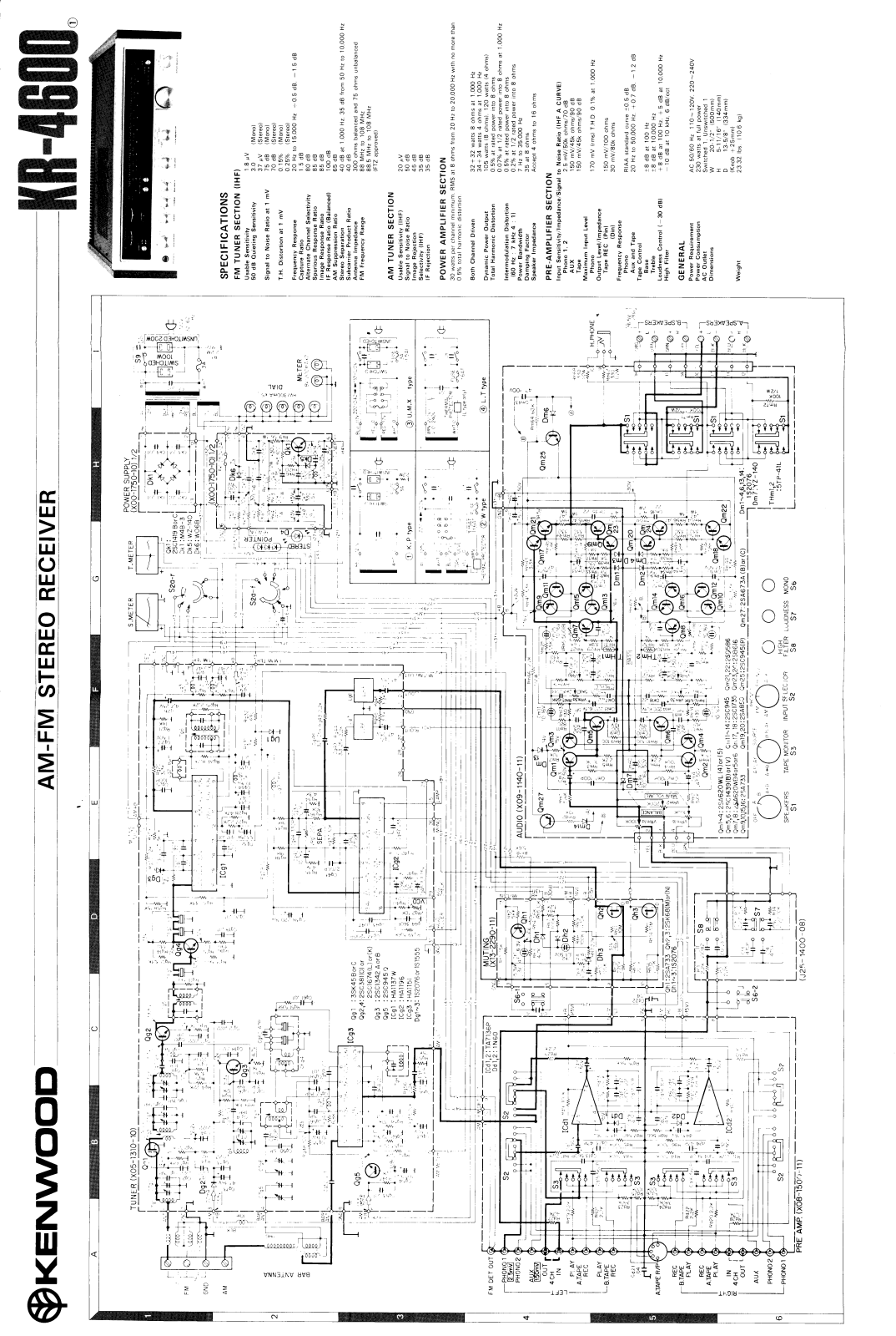 Kenwood KR-4600 Schematic