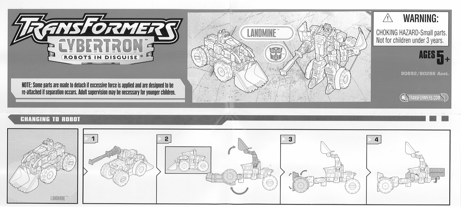 HASBRO Transformers Cybertron Landmine User Manual