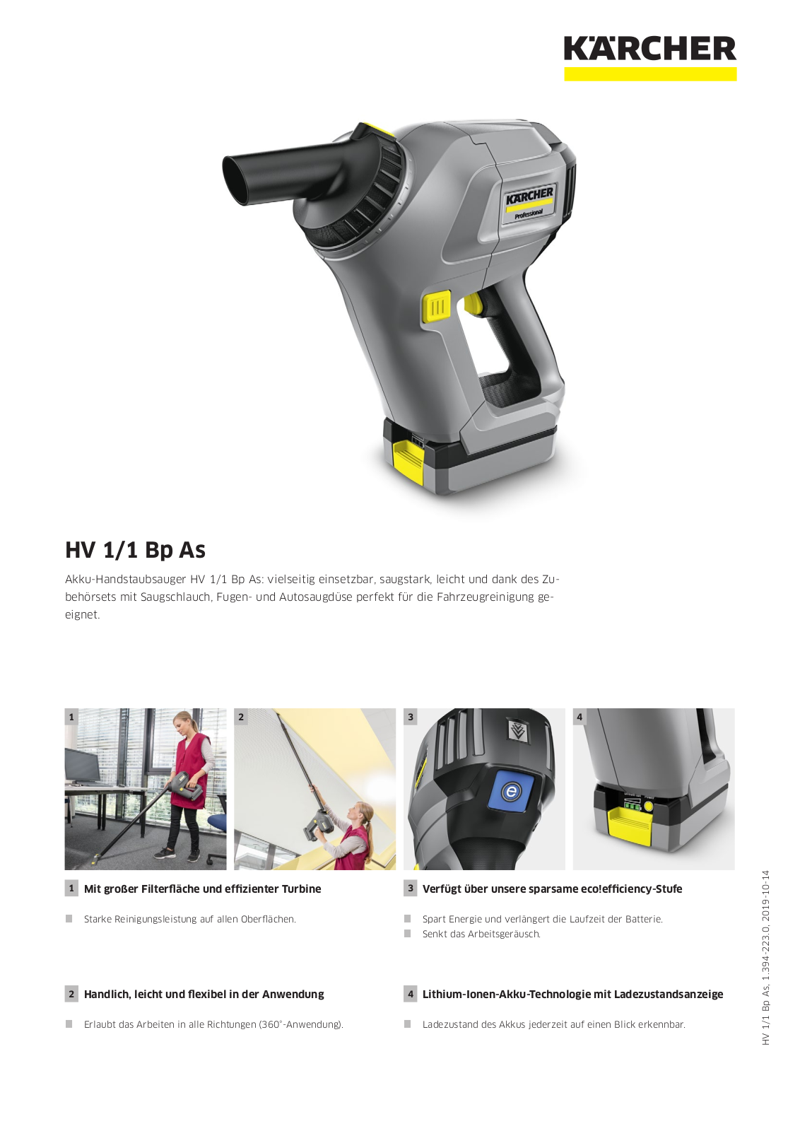 Kärcher HV 1-1 Bp As User Manual