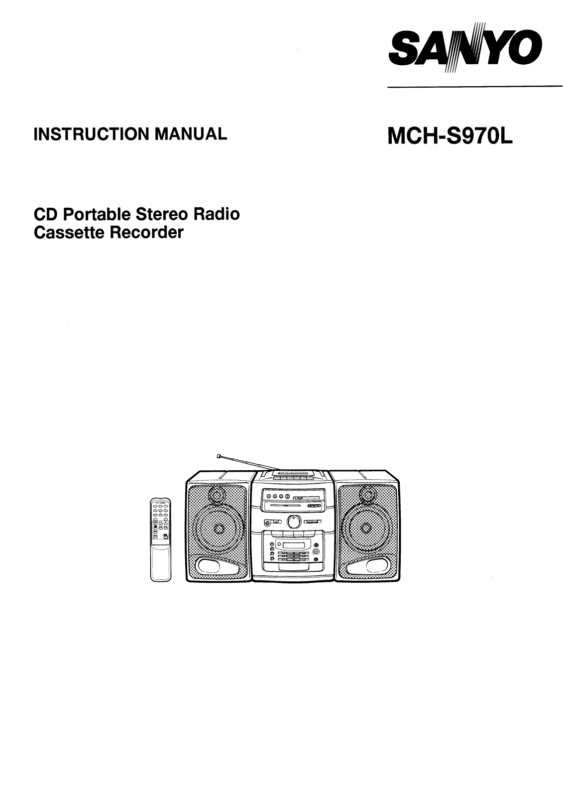 Sanyo MCH-S970L Instruction Manual