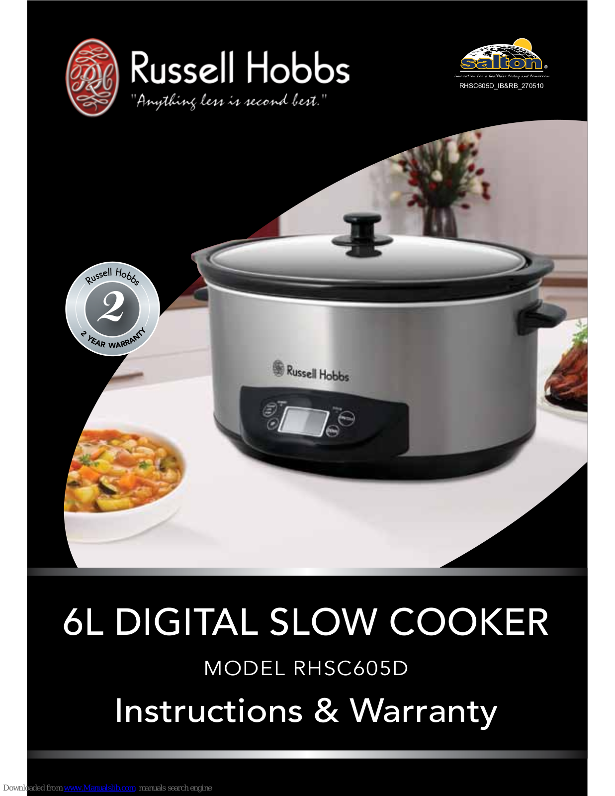 Russell Hobbs RHSC605D Instructions & Warranty