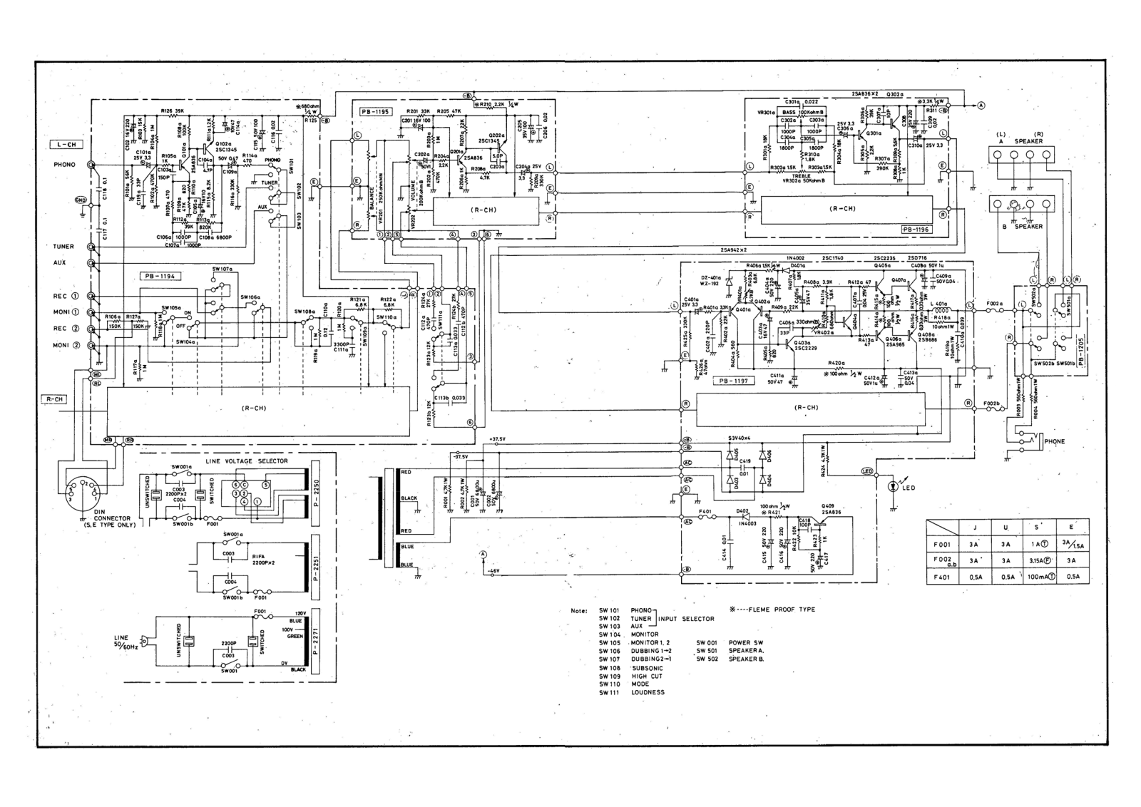 Luxman L-3 Schematic