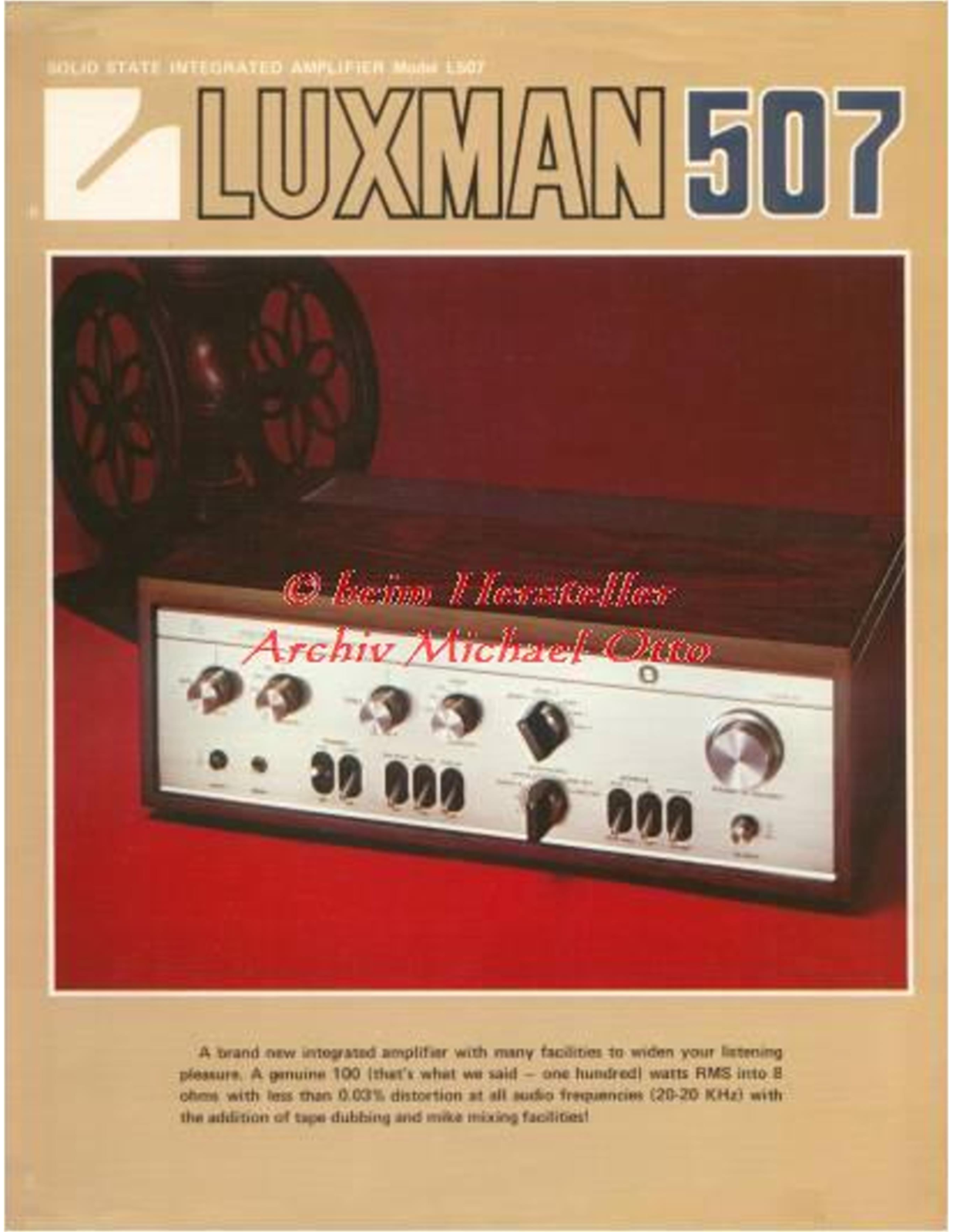 Luxman L-507 datasheet - ManualMachine.com
