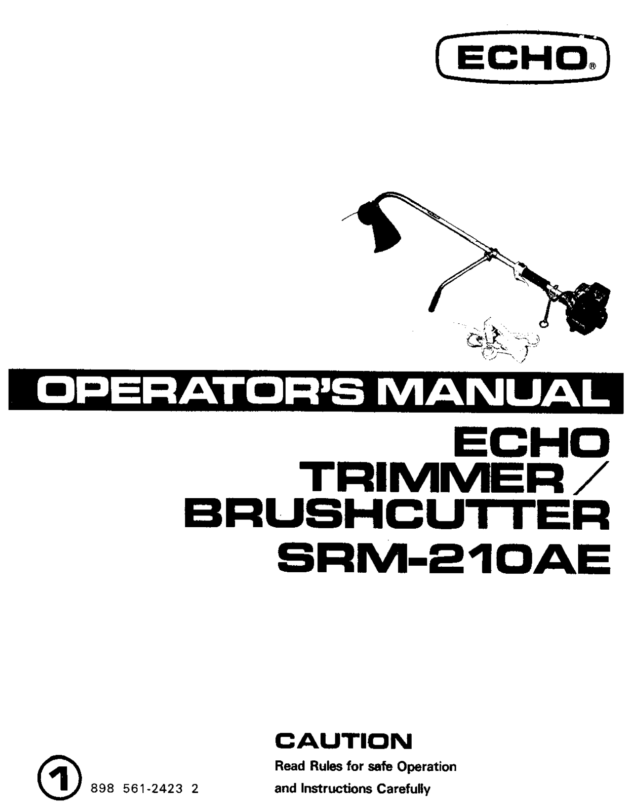 Echo SRM-210AE Owner's Manual