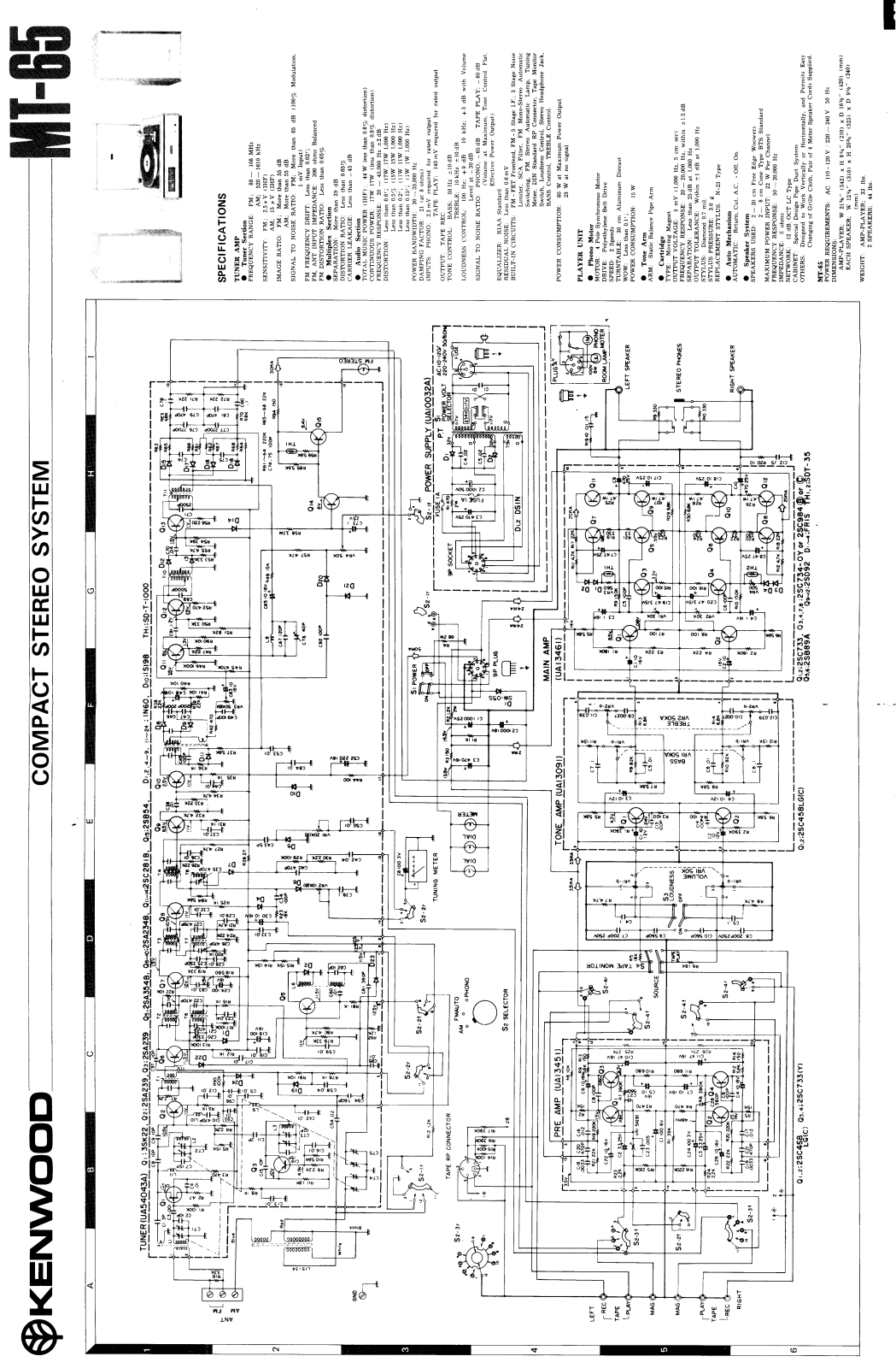 Kenwood MT-65 Schematic