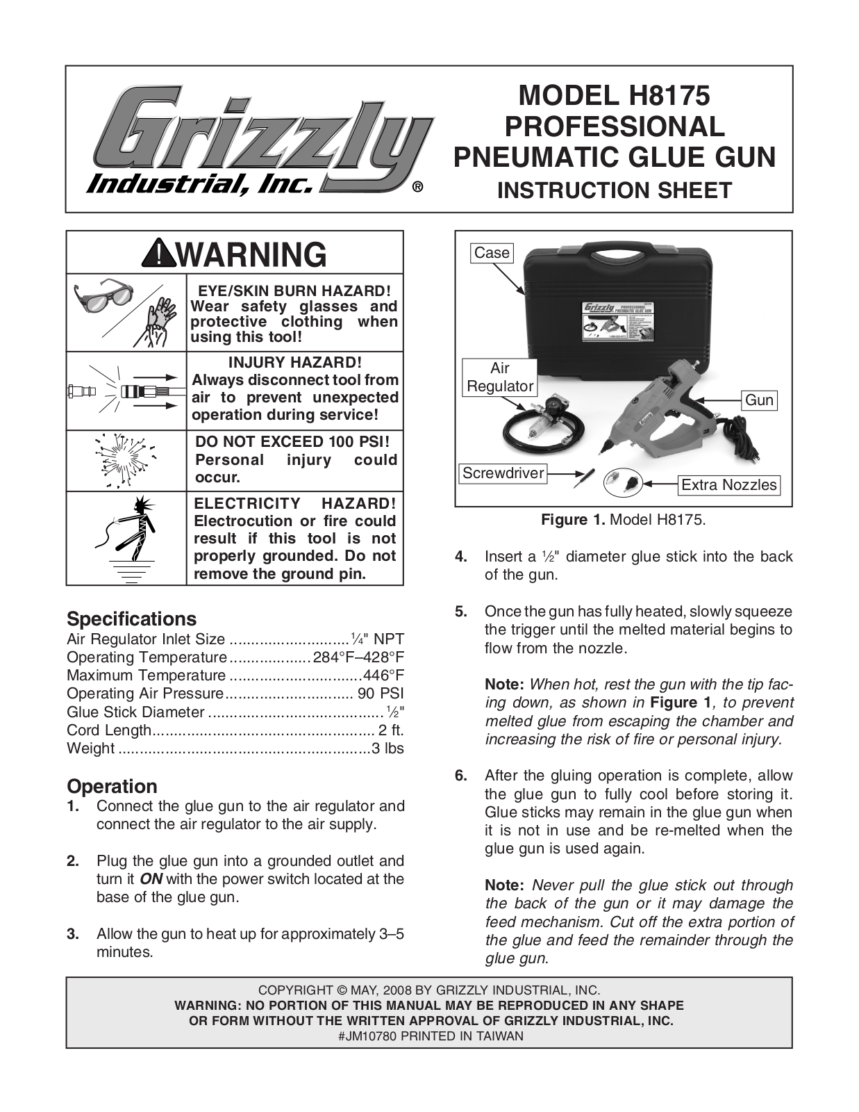 Grizzly H8175 User Manual