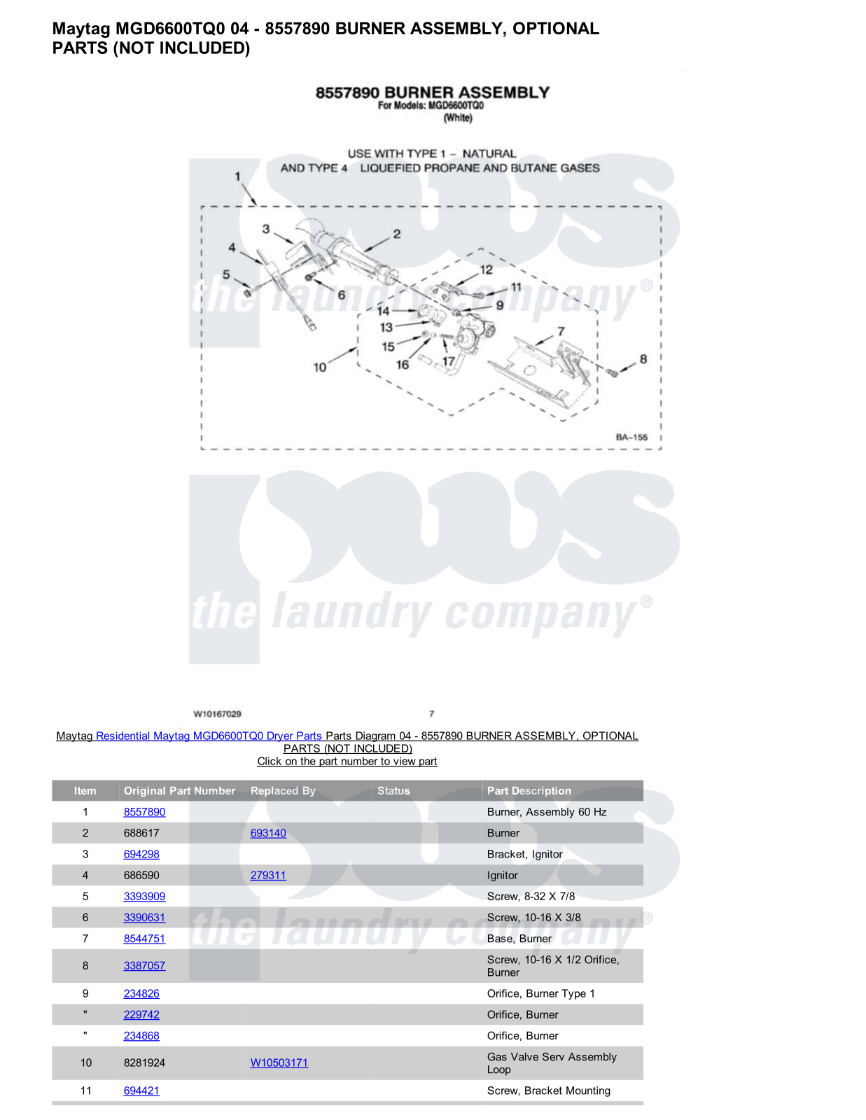 Maytag MGD6600TQ0 Parts Diagram