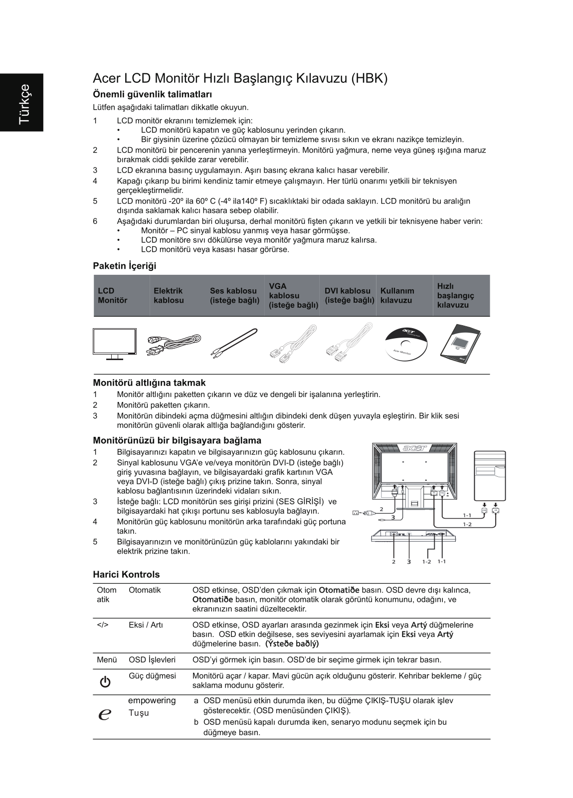 Acer V223HQL, V223HQV, V213HV, V213HL User Manual