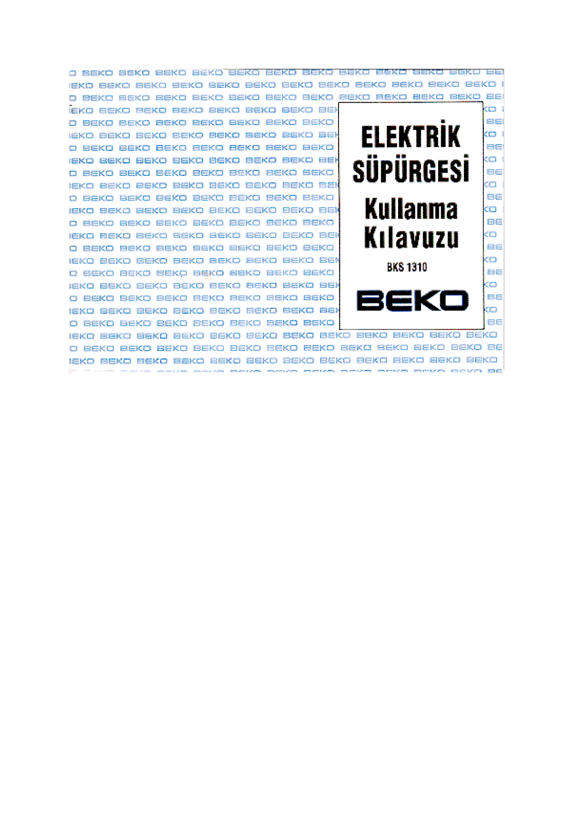 Beko BKS 1310 User Manual