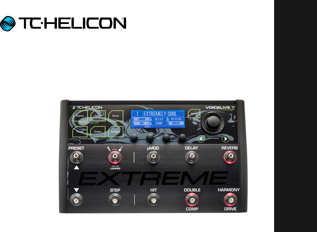 TC Helicon VoiceLive 3 Extreme User manual