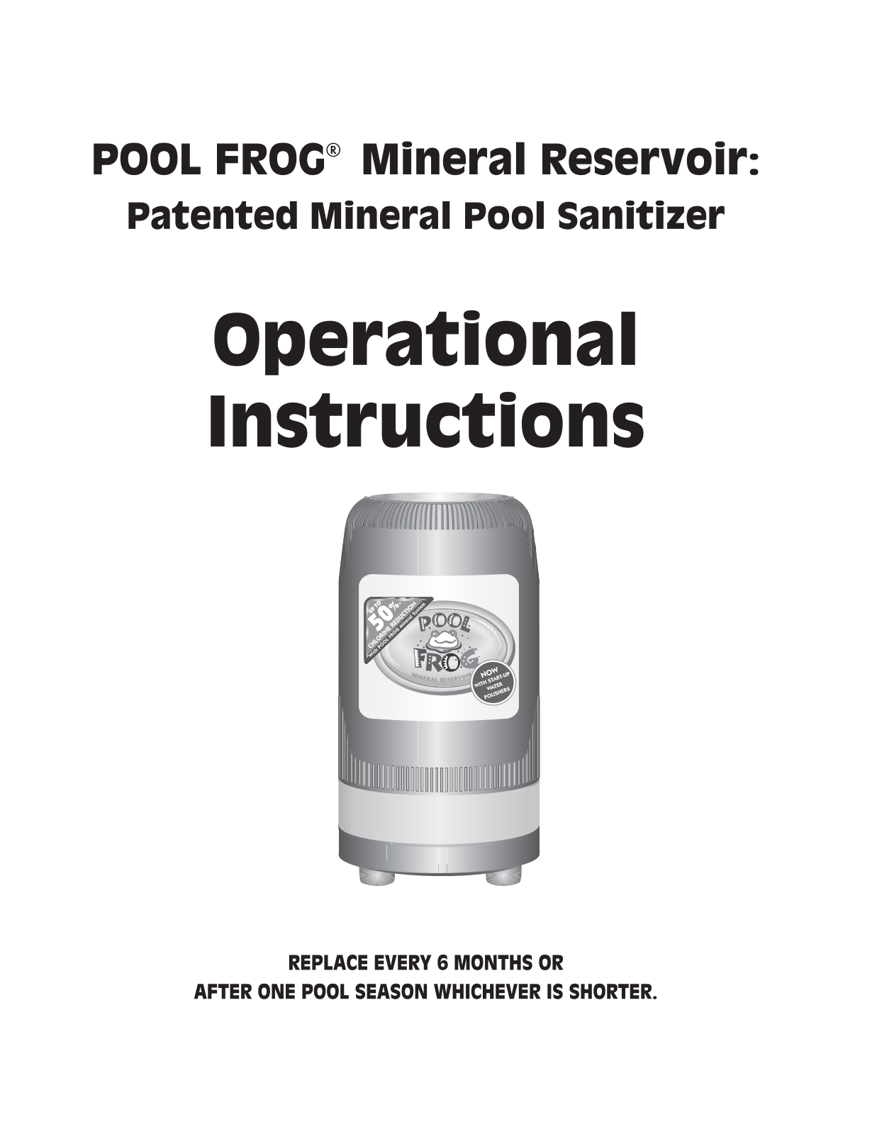 King Technology MINERAL RESERVOIR User Manual