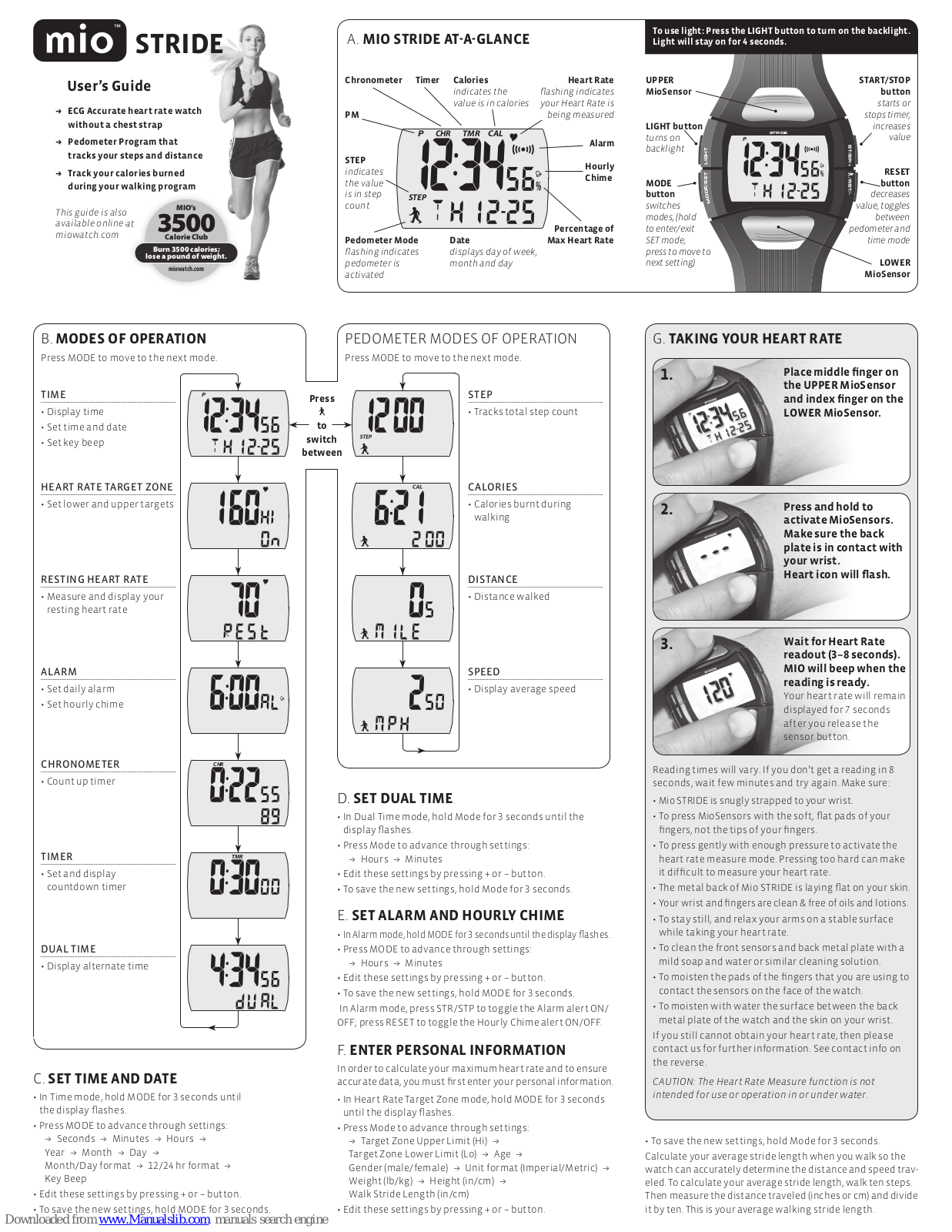 Mio Stride User Manual