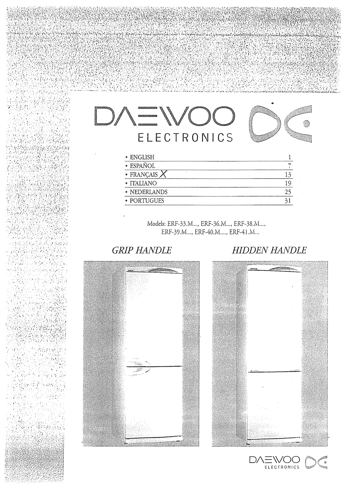 DAEWOO ERF396MIS User Manual