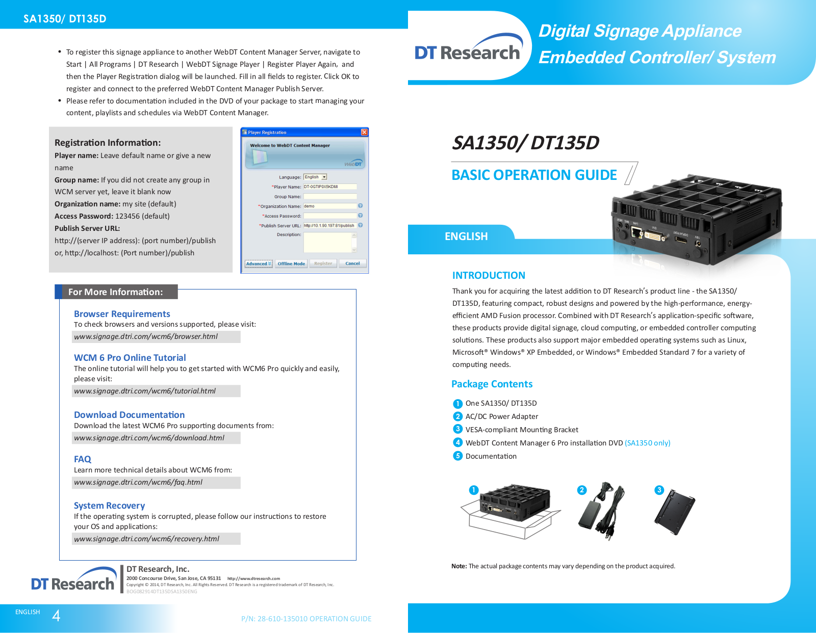 WebDT SA1350 User Manual