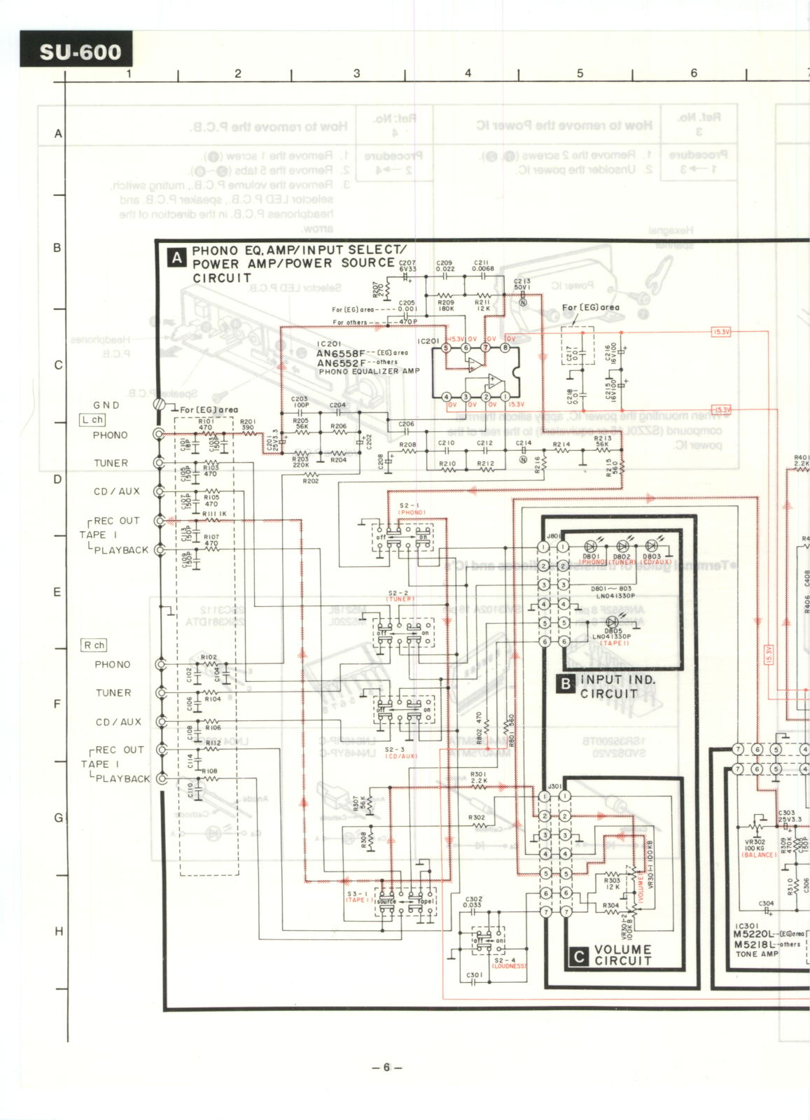 Technics SU-600 Schematic