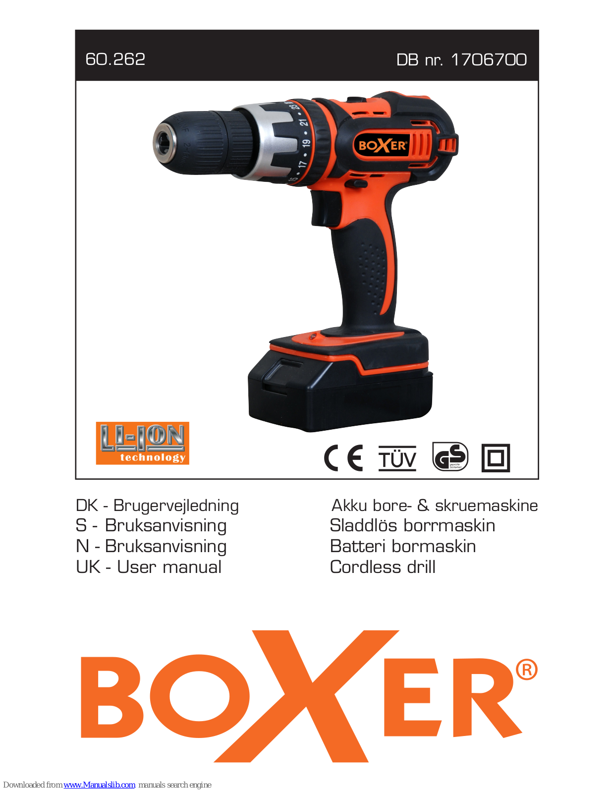 BOXER RU-DP01, 60.262 User Manual - ManualMachine.com