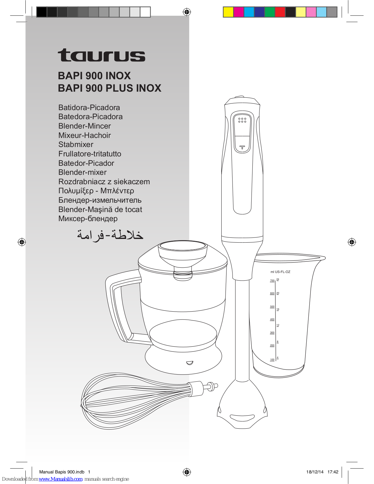 Taurus BAPI 900 INOX, BAPI 900 PLUS INOX User Manual