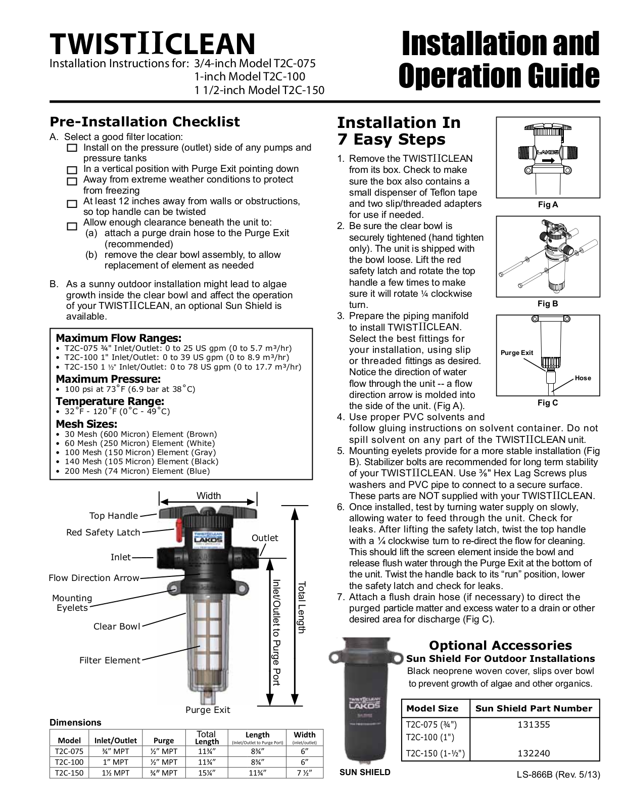 LAKOS TWISTIICLEAN User Manual