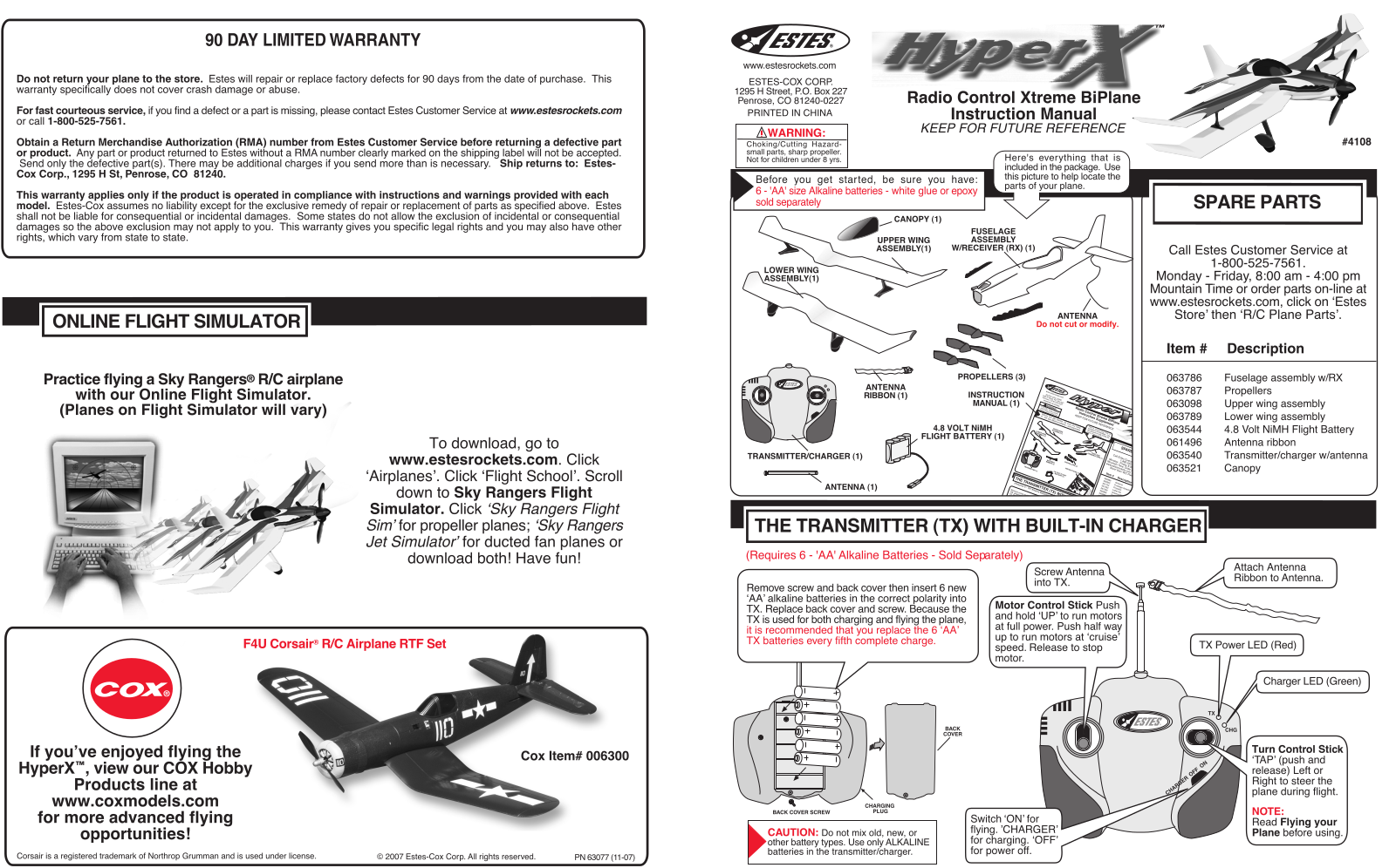 ESTES Hyper X User Manual