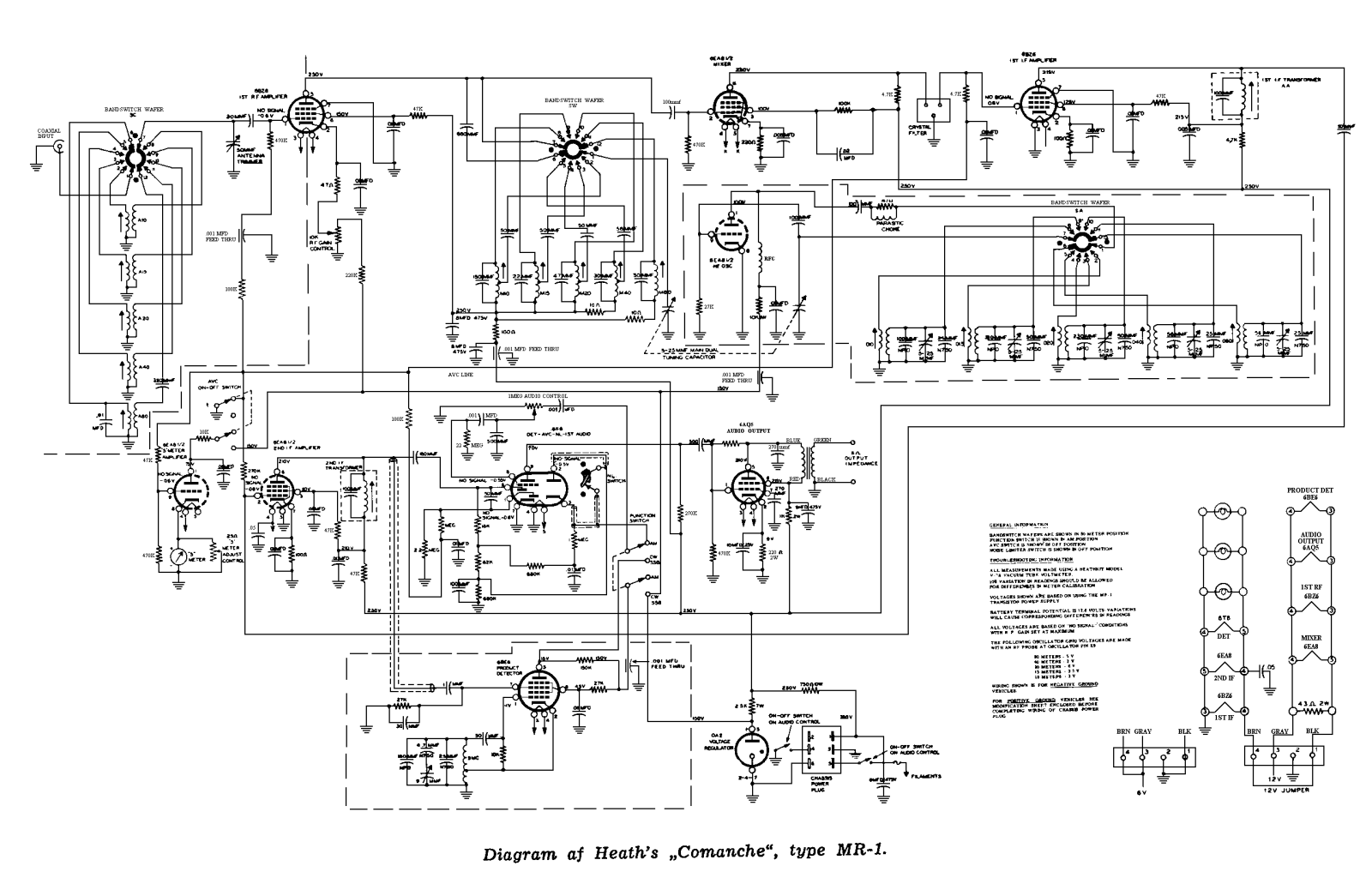 Heath Company MR-1 Schematic