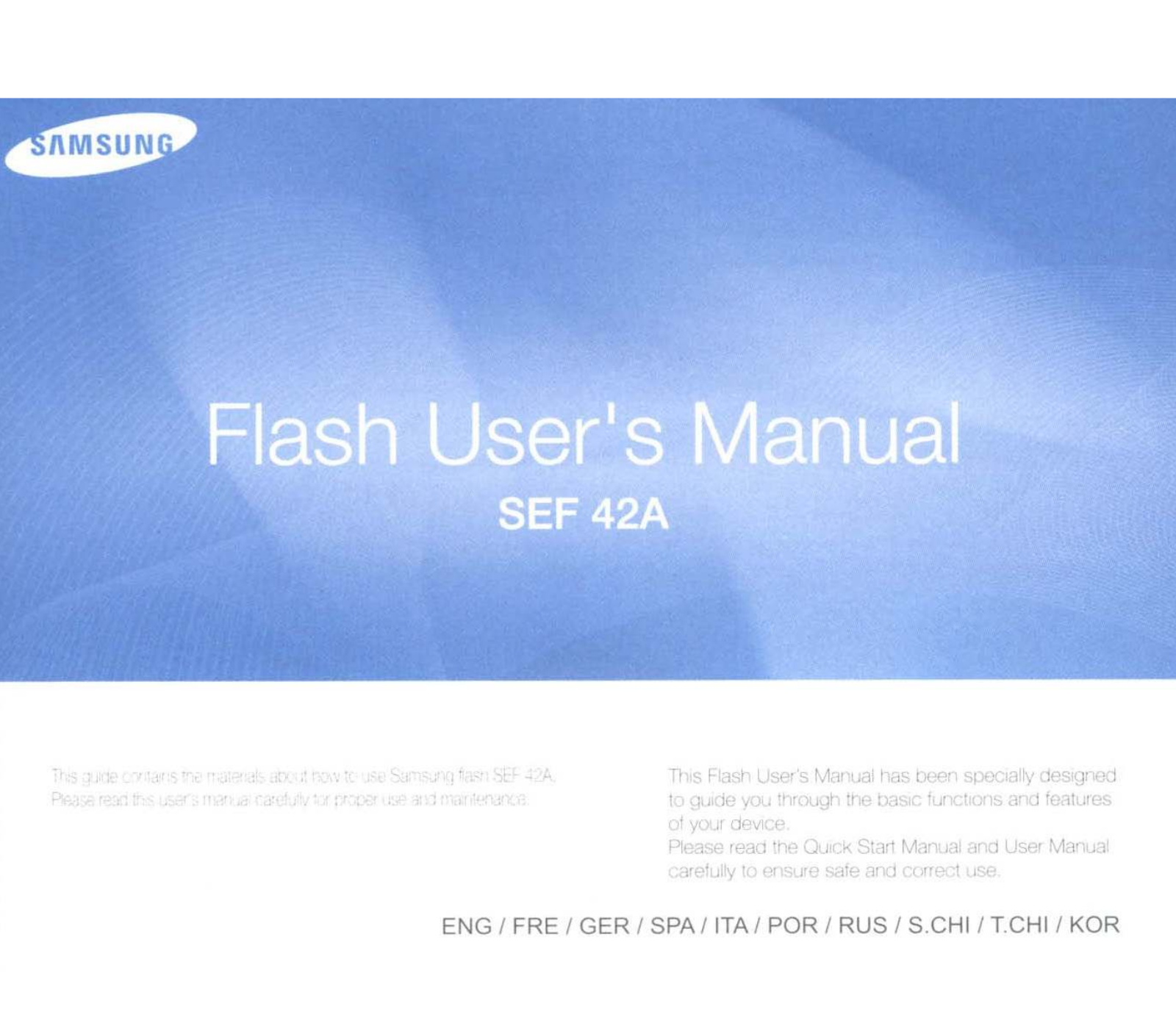 Samsung SEF 42A User guide - ManualMachine.com