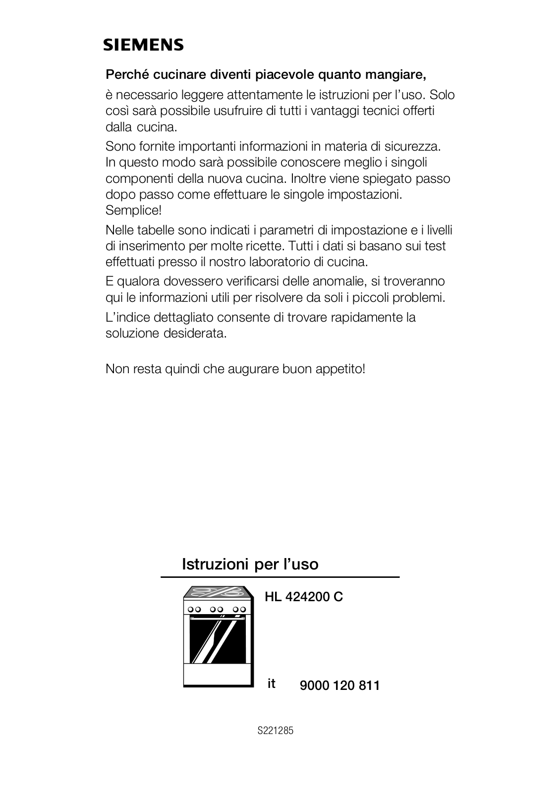 Siemens HL424200C User Manual