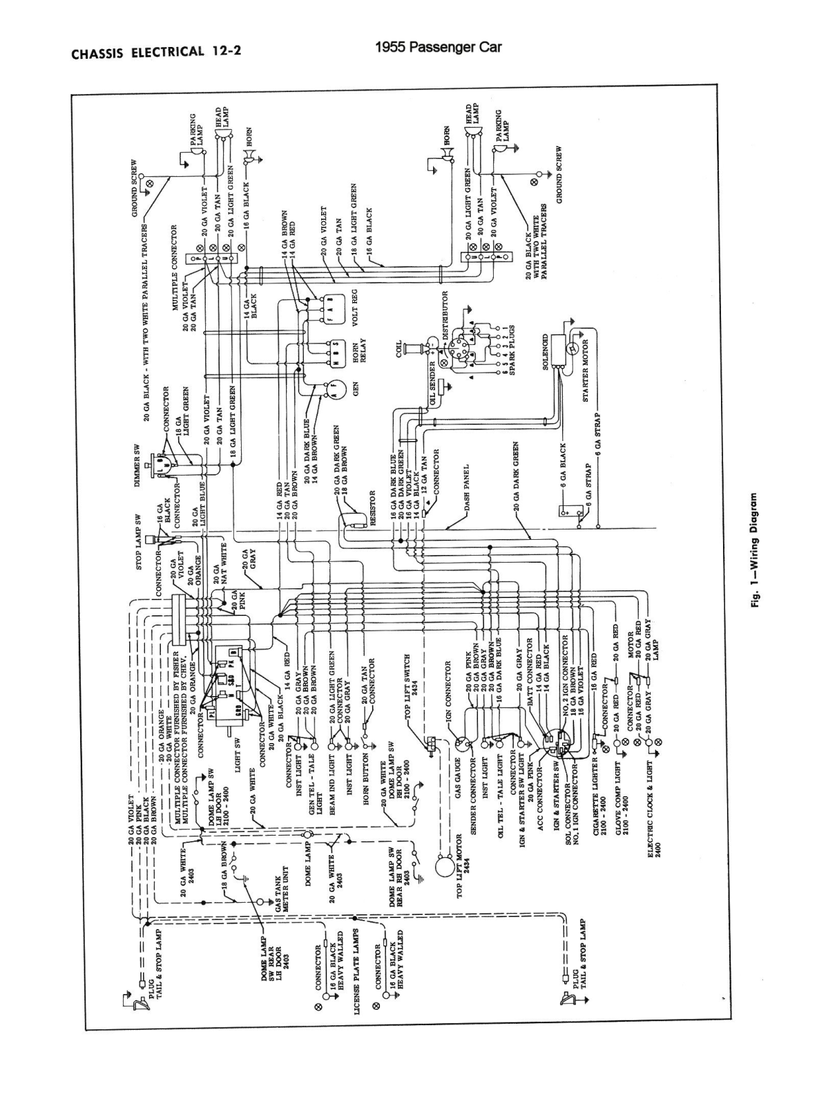 Chevrolet 1955 electrical schematic