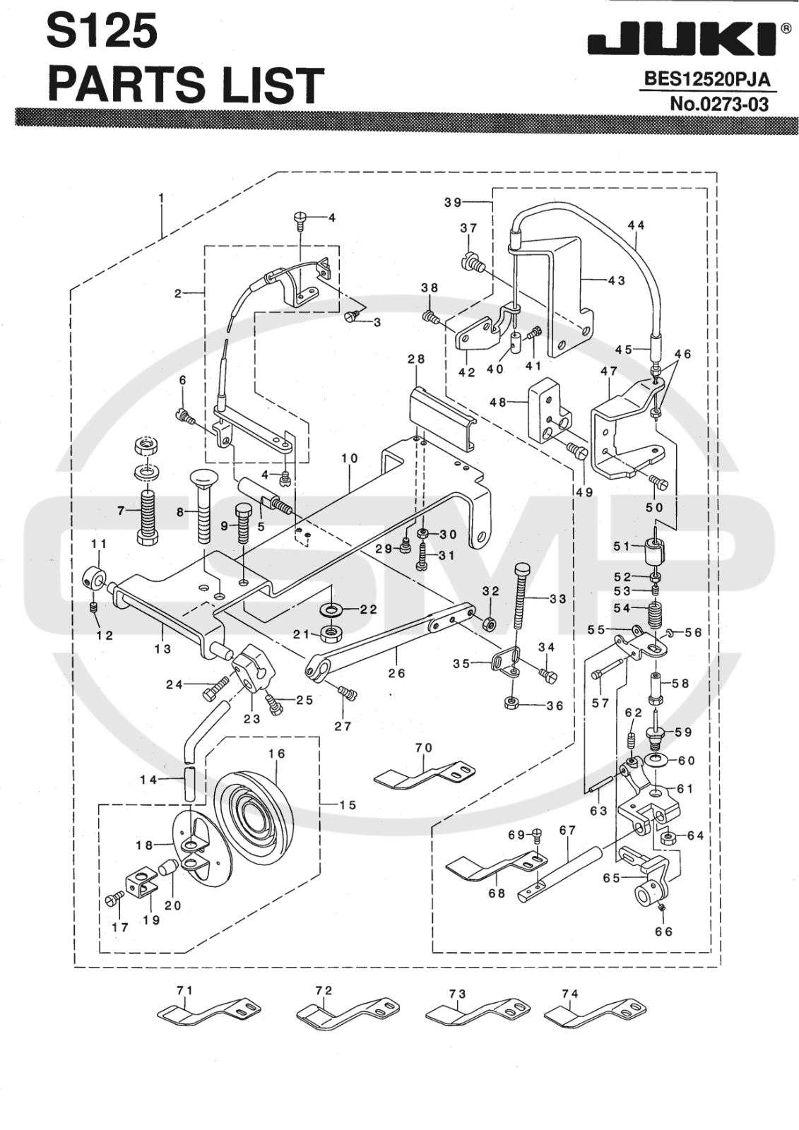 Juki S125 Parts Book