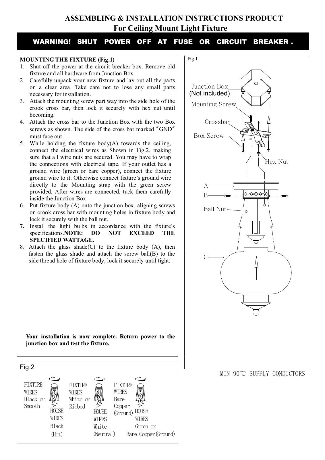 Longshore Tides LNTS2587 Assembling & Installation Instructions - ManualMachine.com