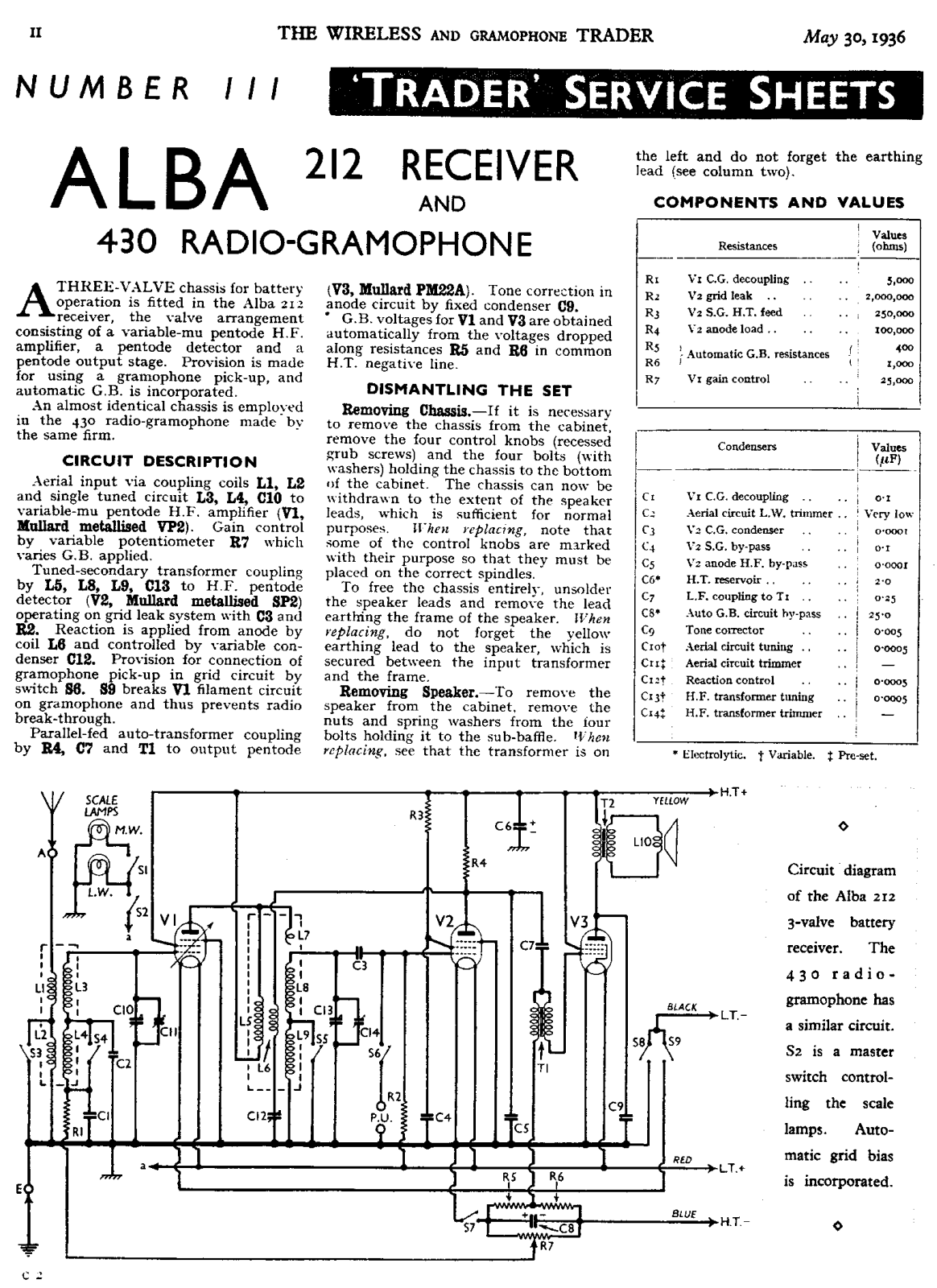 Alba 212 schematic