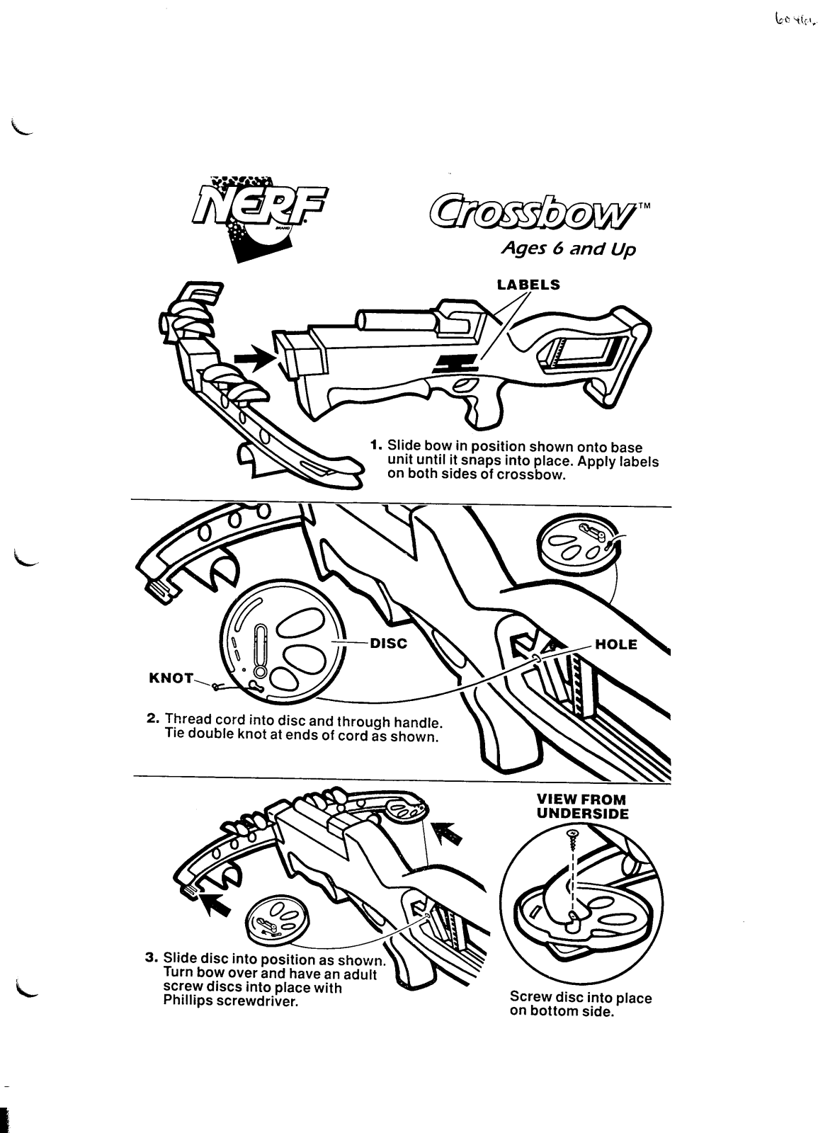 HASBRO Nerf Crossbow User Manual