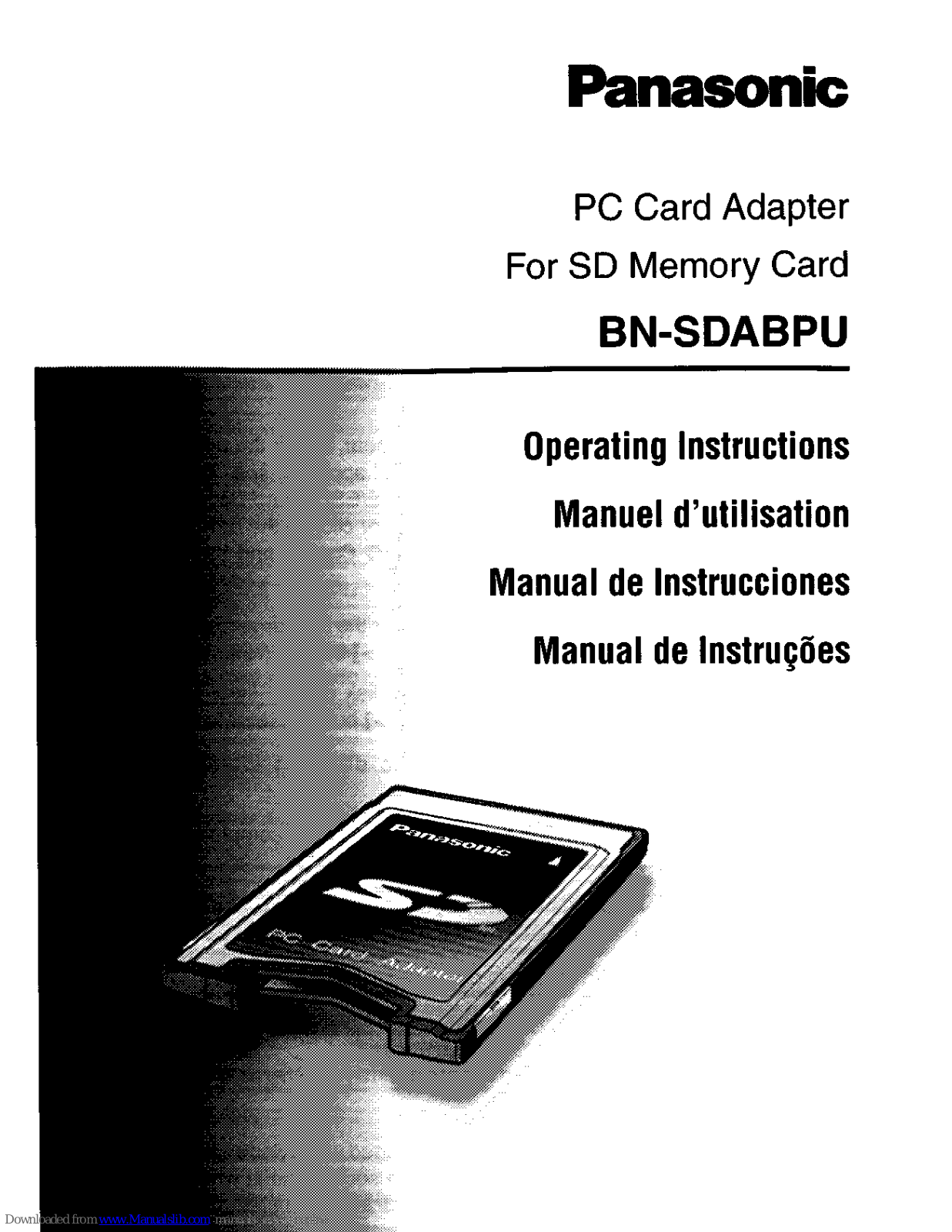 Panasonic BN-SDABPU Operating Instructions Manual