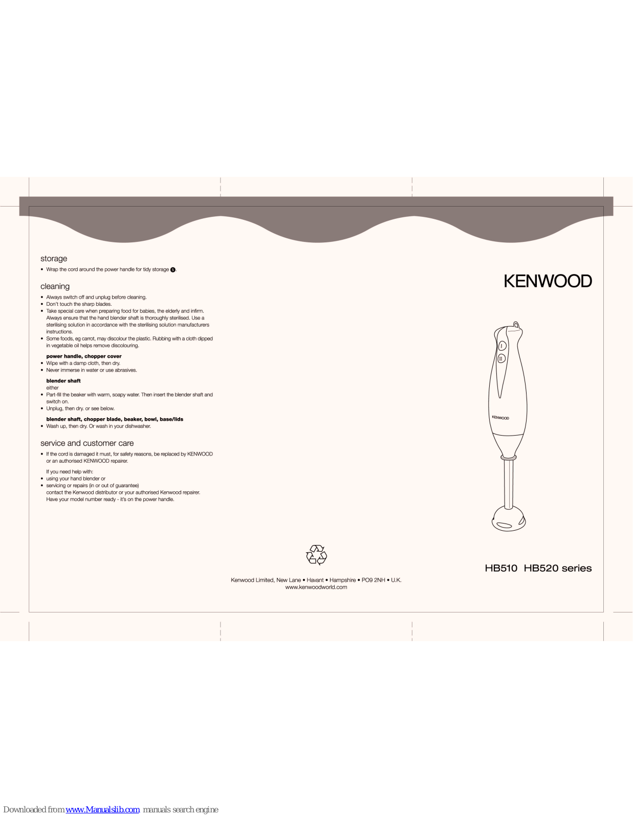 Kenwood HB510 Series, HB520 Series Quick Manual