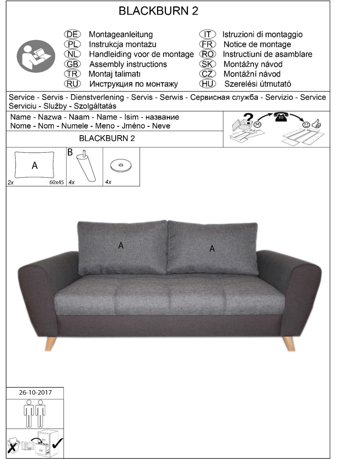 Home affaire Penelope Assembly instructions