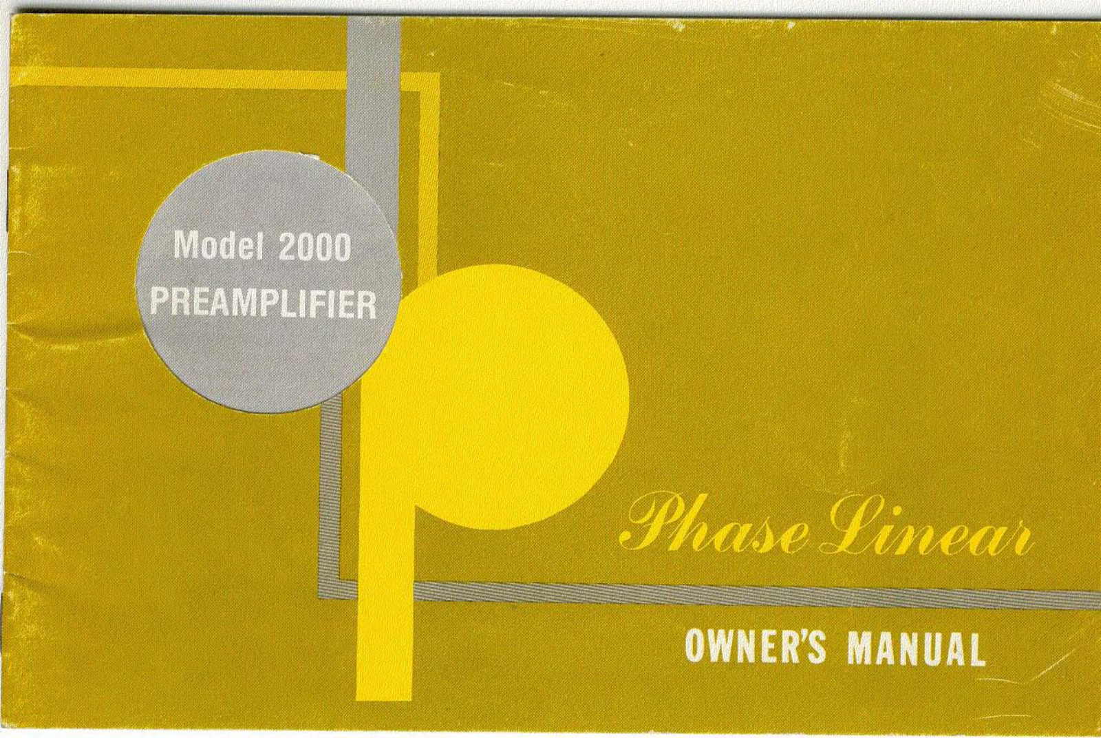 Phase Linear 2000 Owners manual