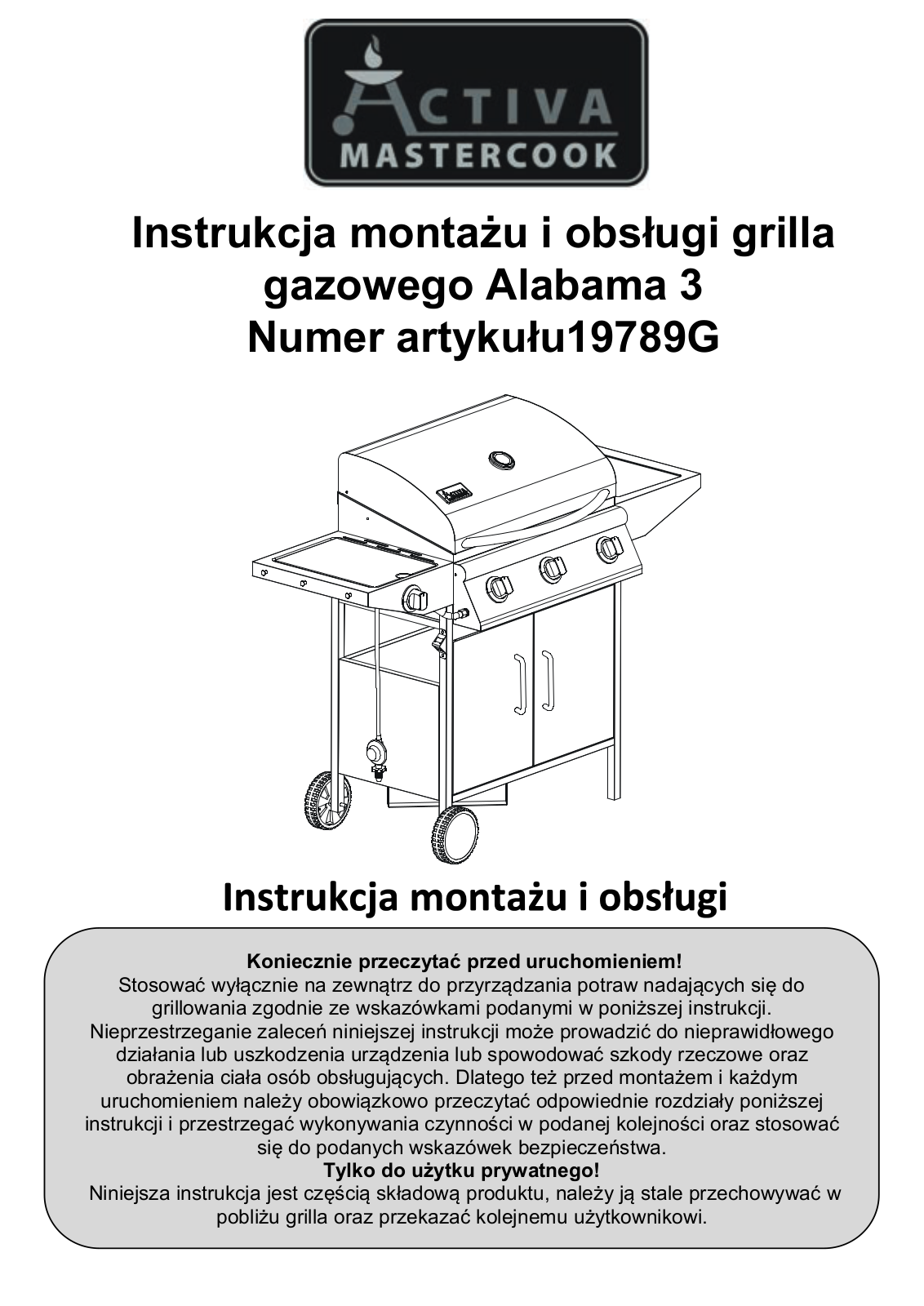ACTIVA 3, 19789G User guide - ManualMachine.com