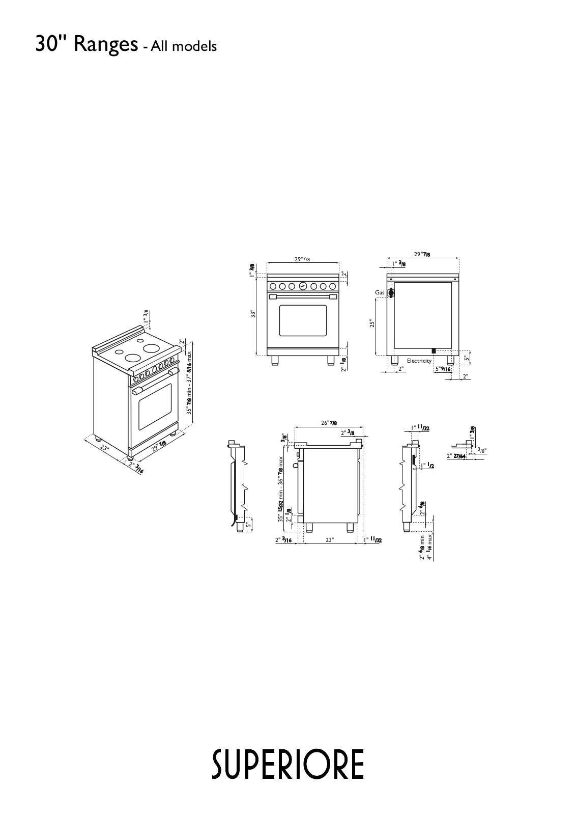 Superiore RN301SPSS, RN301SCSS Dimension Guide - ManualMachine.com