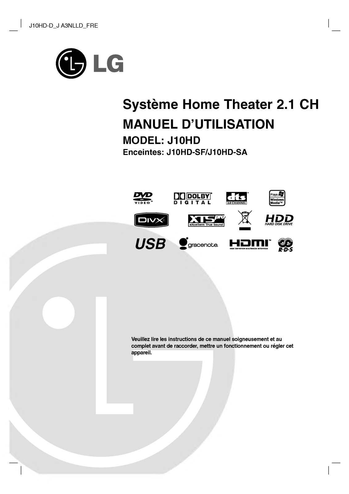 LG J10HD User Manual