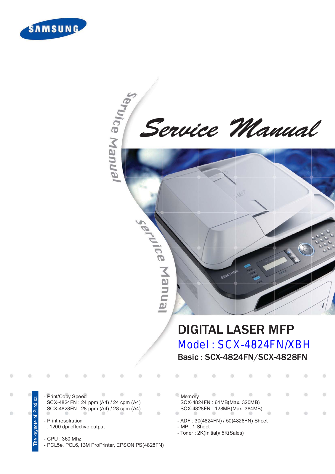 Samsung SCX-4824FN, SCX-4828FN Service Manual