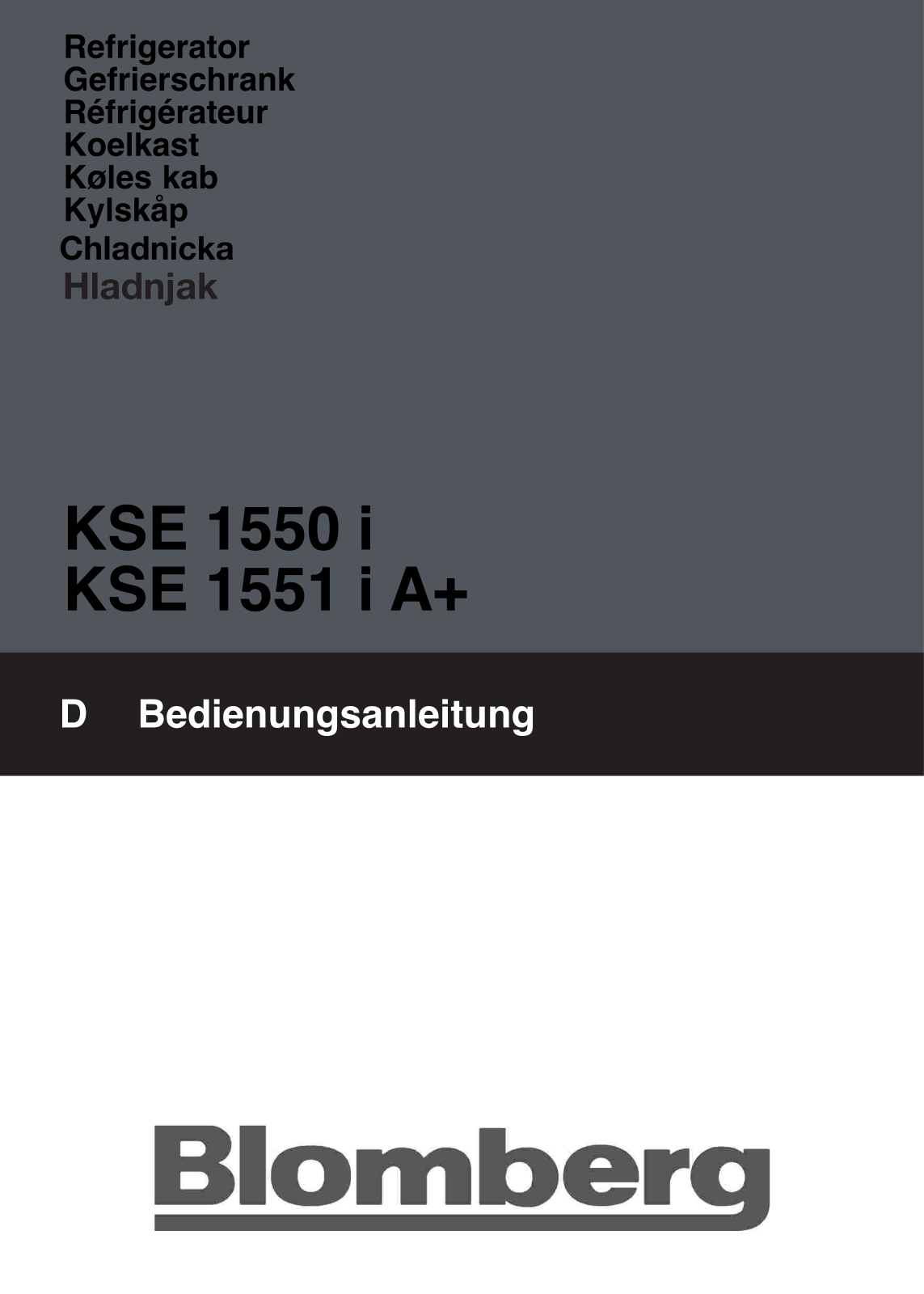 Blomberg KFD 9950 X A+ User Manual