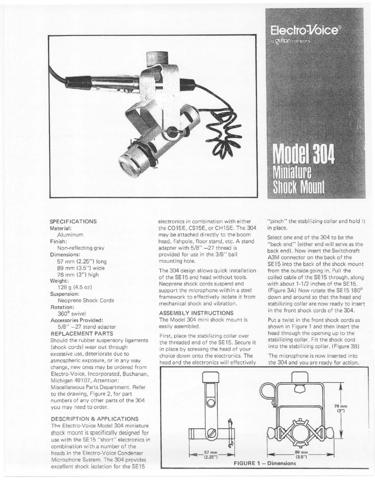 Electro-voice 304 User Manual