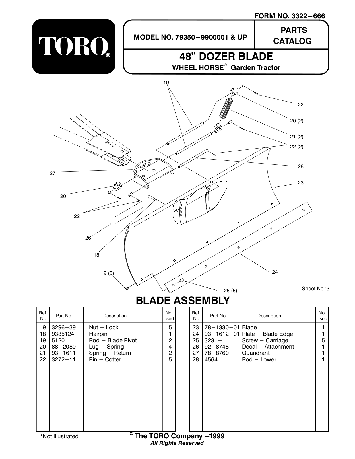 Toro 79350 Parts Catalogue