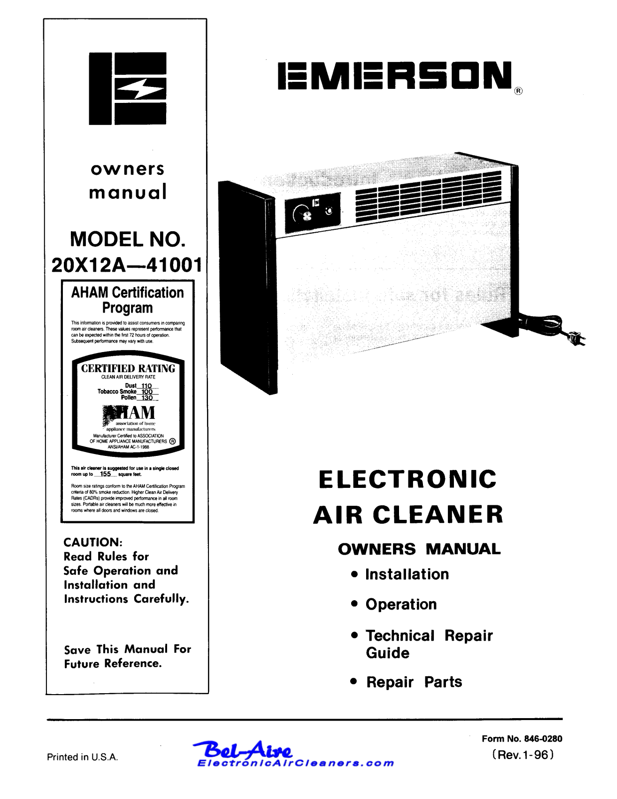 White Rodgers 20x12a-410 Owner's Manual