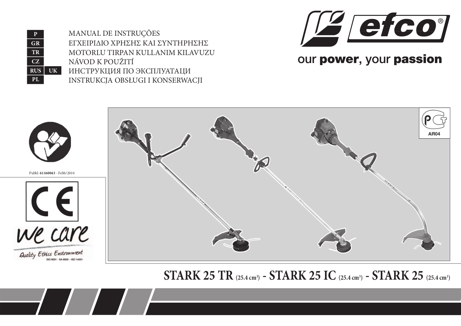 Efco STARK 25 TR, STARK 25 IC, STARK 25 User Manual