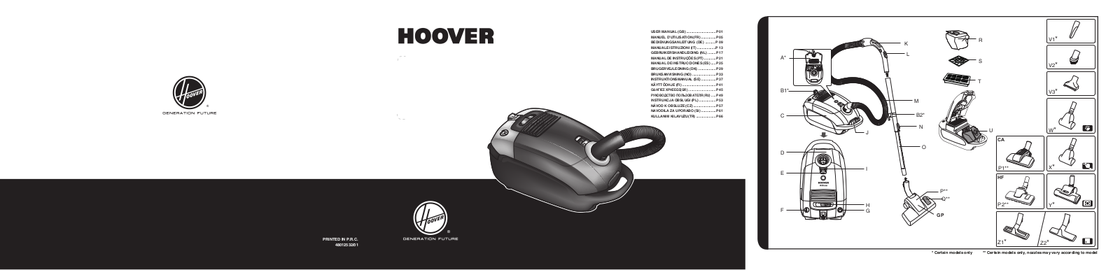 Hoover AT70, AT64 User Manual